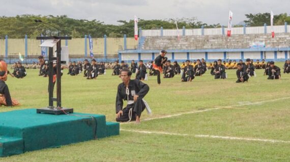 100 Warga SH Terate Cabang Pacitan Semarakkan Piala Kasad Liga Santri PSSI 2022